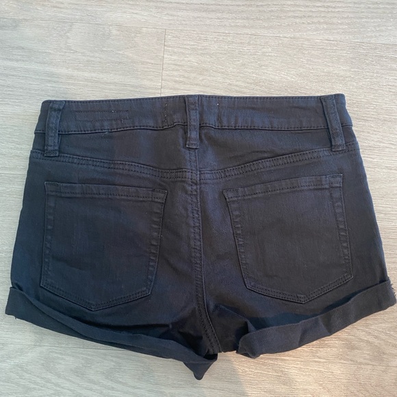 Pacsun Black Super Stretch Shortie Denim Shorts - Picture 2 of 6